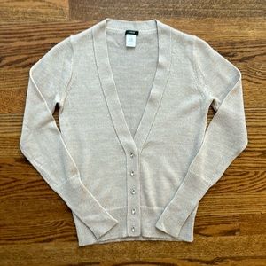 J. Crew cardigan with sparkly metallic threads